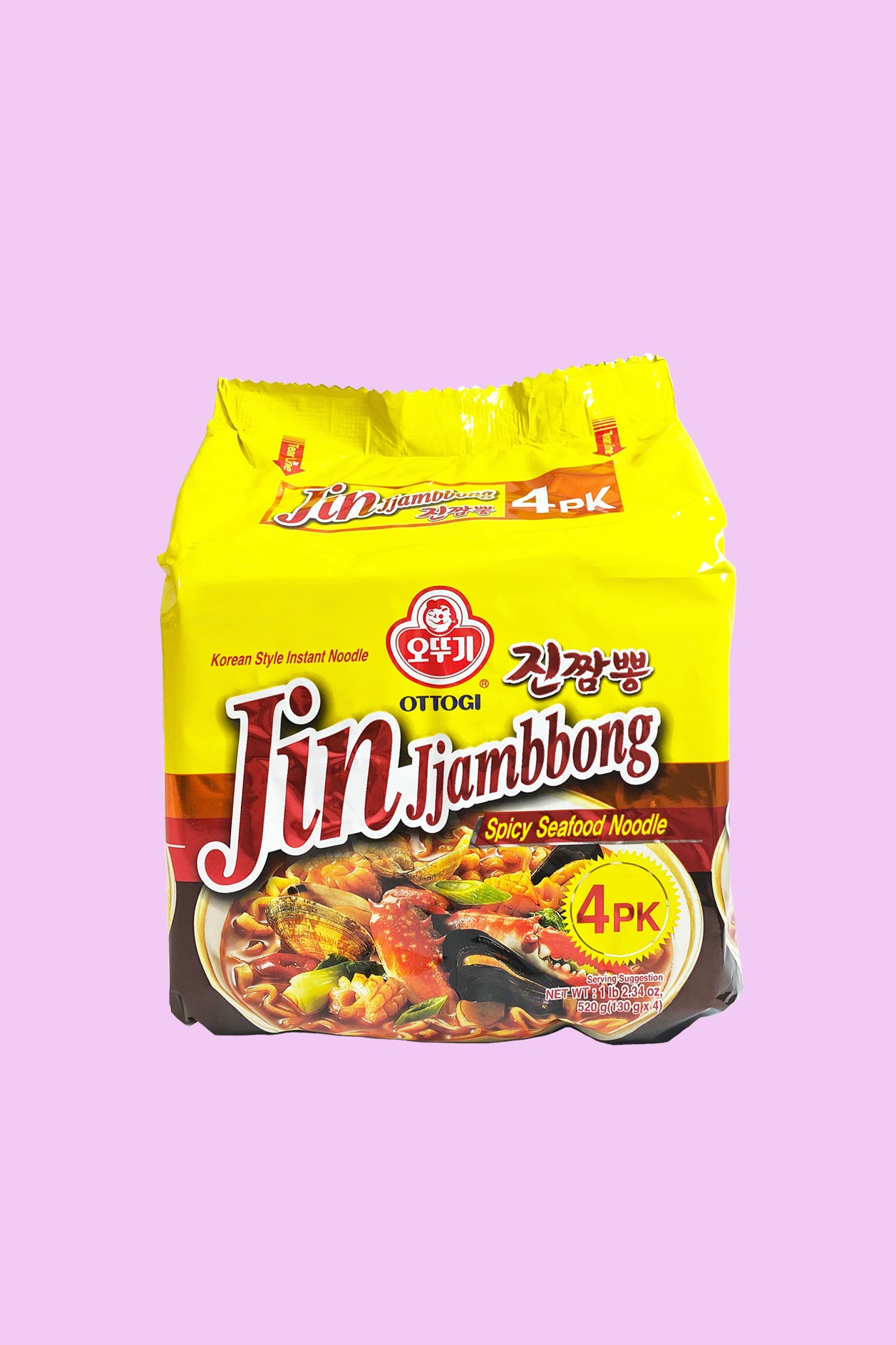 Jin Jjambbong Spicy Seafood Noodle 4PK